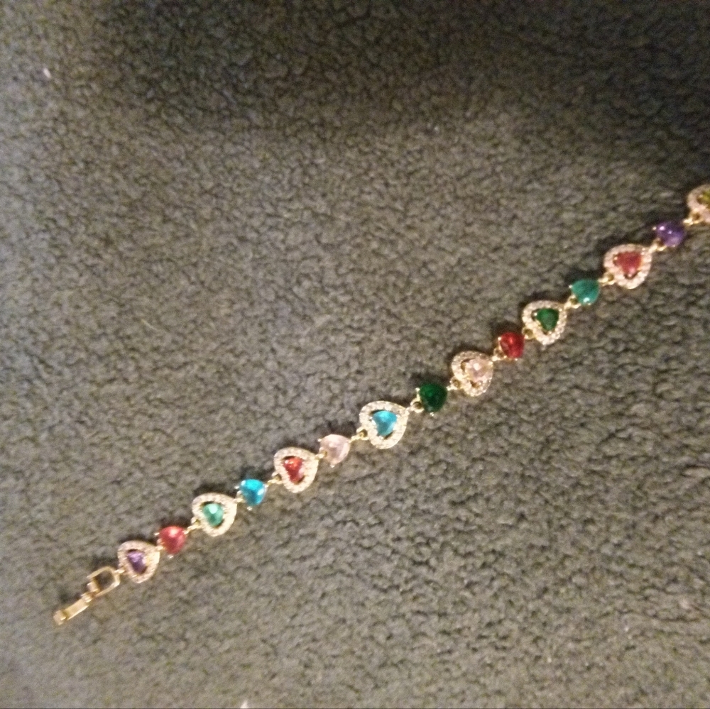 18k gold over sterling gemstone bracelet